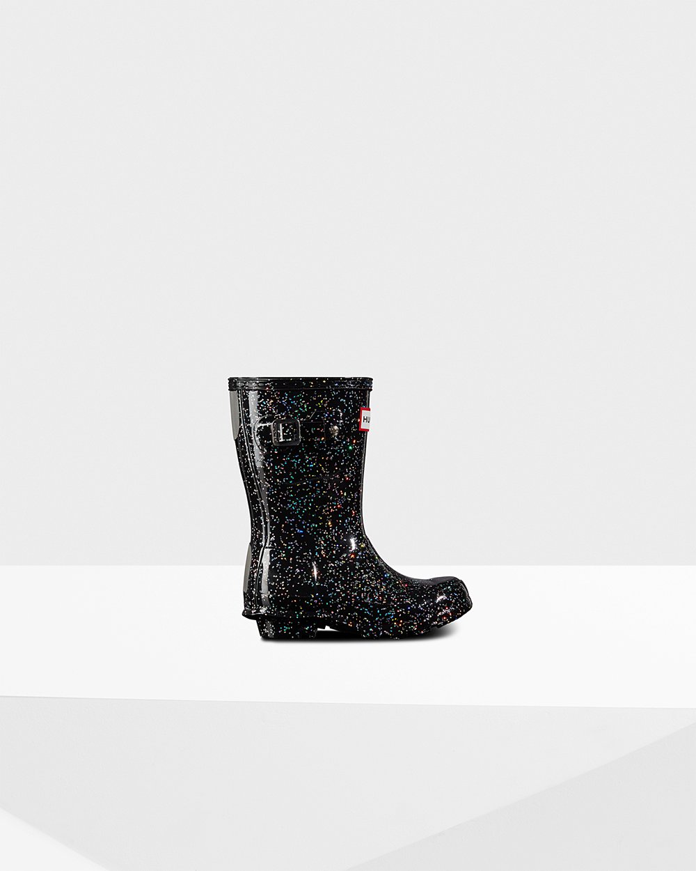 Hunter Original Little Giant Glitter Rain Boots - Buy Kids Black - FACTJB509